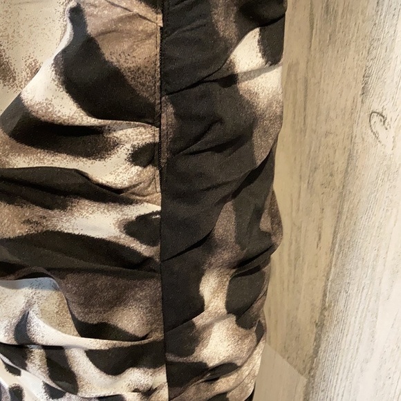 NWT/Ann Taylor Dress /Ruched Animal Print/Size 8 - Picture 6 of 12